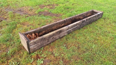 Wooden sheep trough