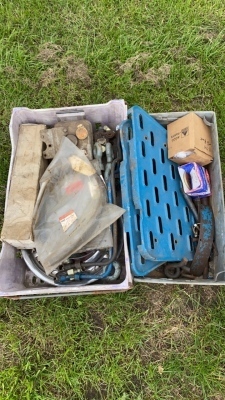 Box of Fordson Dexta parts and spares