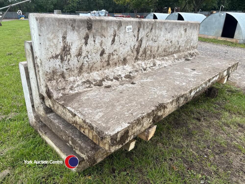 3 x concrete L shaped feed troughs | York Machinery Sale (hedgers ...