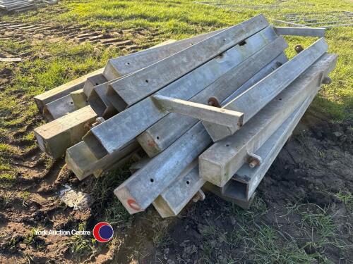 20 x 4in x 4in box galvanised gate posts | York Machinery Sale March ...