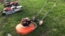 Flymo Contractor with transport wheels, Briggs & Stratton engine