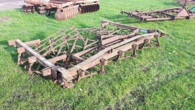 Zig zag 20ft harrow cultivator, 3 point linkage, mounted, folding, drag harrow