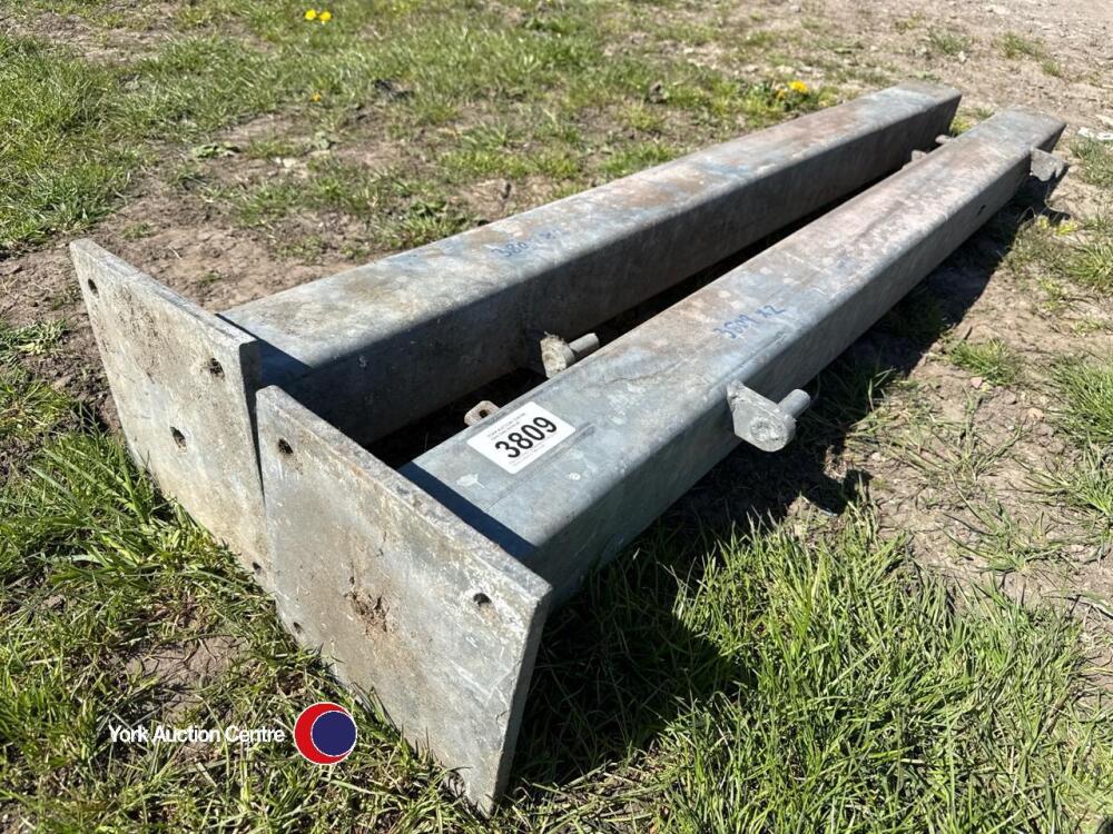 Two bolt down galvanised metal posts, 12cm x 12cm x 1.8m high | York ...