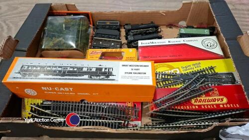 Box of 00 gauge model railway locos and rolling stock | June timed ...
