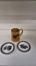 Wade Darraco car design tankard, vintage Benz car design plate, vintage Sunbeam car design plate all excellent condition