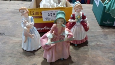 3 x Royal Doulton figurines, My First Pet - HN3122, Bo-Peep, HN 1811 and Valerie HN2107