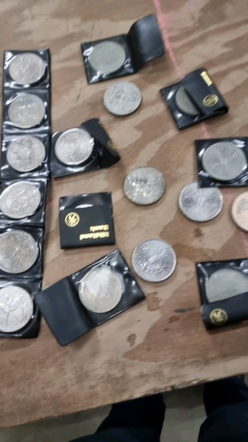 18 x silver commemorative crown coins
