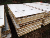 10 x insulated panels 8x4x4" steel sheets on both sides in white