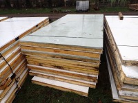 10 x insulated panels 8x4x4" steel sheets on both sides in white