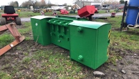 Agriweld 1000kg weight block c/w toolbox to fit JD tractor
