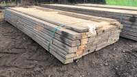 Pack of new oak beams, planed boards, spars, joists, T&G, shiplap, mixed sizes joinery etc