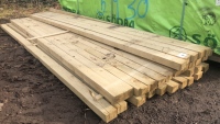 Pack of new oak beams, planed boards, spars, joists, T&G, shiplap, mixed sizes joinery etc