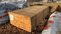 Pack of new oak beams, planed boards, spars, joists, T&G, shiplap, mixed sizes joinery etc 8FT X 5”X1”