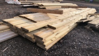 Pack of new oak beams, planed boards, spars, joists, T&G, shiplap, mixed sizes joinery etc, 13ft x 5.5”x1”