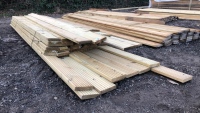 Pack of new oak beams, planed boards, spars, joists, T&G, shiplap, mixed sizes joinery etc 18ft x 5.5”x1”
