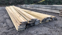 Pack of new oak beams, planed boards, spars, joists, T&G, shiplap, mixed sizes joinery etc, 15ft x 5.5”x1”