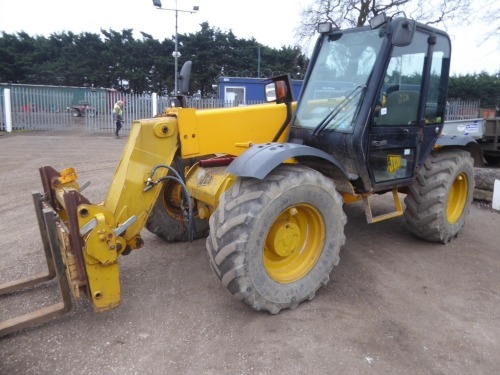 JCB 528S telescopic hander, pick up hitch, JCB Q-fit, pallet forks, air con, 2000.