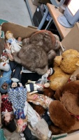 3 x Friends & More teddy bears, D.S.N & Chiltern plus collection of dolls. Chiltern bear for repair