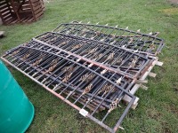 13 x 7x7" ornamental wrought iron decorative panels plus gates