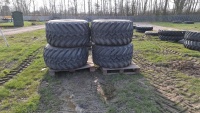 Set of 4 Bateman Hi-Lo flotation tyres 48/25/20