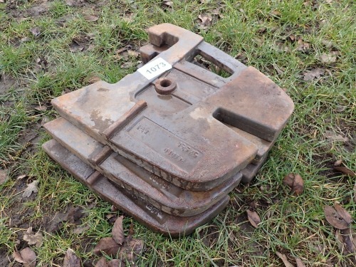 3 x Renault/Claas tractor weights
