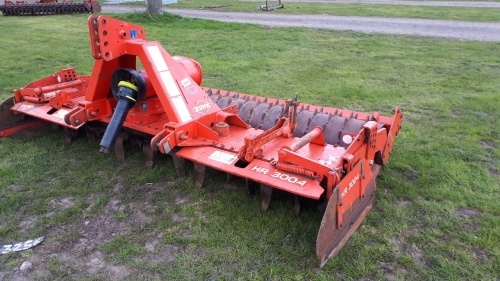 Kuhn HR 3004D power harrow with packer roller, 2009