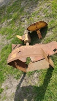 Minneapolis Moline vintage tractor seat, air filter and cowl