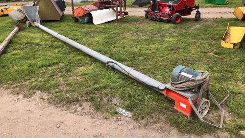Brice Baker 6.5m grain auger c/w 3ph motor, gwo