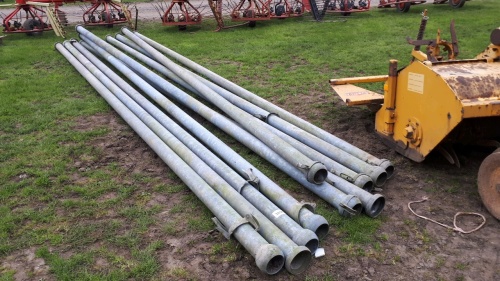 10 x Bauer irrigation pipes 3.5"x20ft
