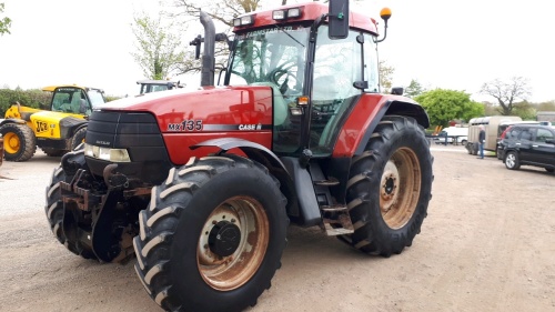 Case MX135 tractor c/w front linkage, 40k transmission, approx 11-12,000 hours, W32CVY