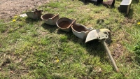 Quantity of vintage cast iron drinkers for garden planting