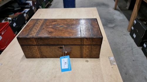 Wooden inlaid writing box