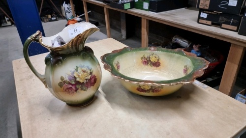 Large water jug and bowl