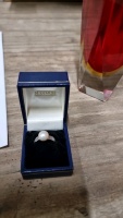 Siver 925 cubic Zirconia pearl ring