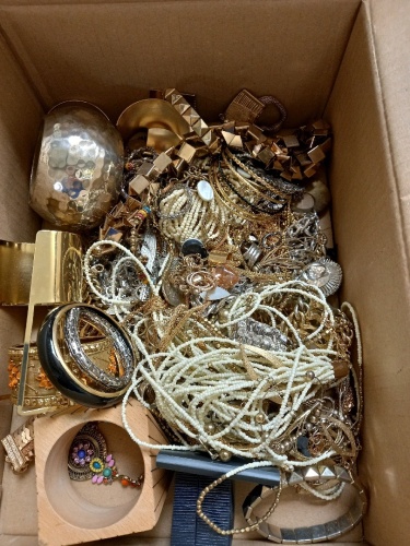 Box of costume jewellery