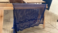 Large blue mesh cooler rug