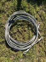 12m steel wire ropes c/w towing eyes