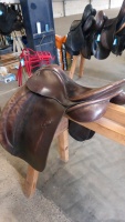 18" Medium brown straight cut saddle