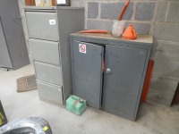 4 drawer filing cabinet and 2 door cupboard