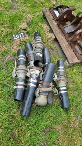 6 x Slurry pipe clamps