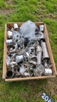 Box of exhaust fittings and clamps