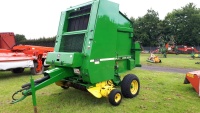 John Deere 550 round baler, 1993, converted to net wrap c/w control box