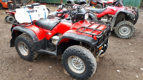 Honda TRX 450 quad with sprayer, road registered, full V5, Tricktronic gear/gear selection, 4wd, runs well