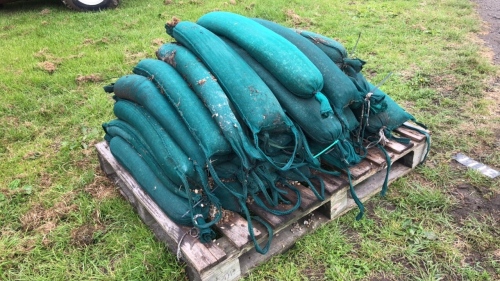 Pallet of gravel bags for silage clamp, 37 bags