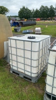 IBC tank in cage