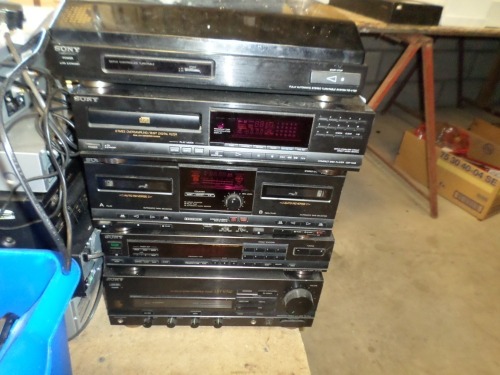 Sony hi-fi separates stack system including record player