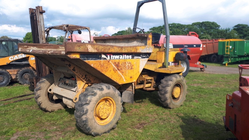 1995 Thwaites 5T 4wd swivel dumper, runs and drives York Machinery