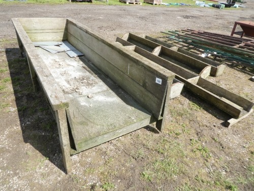 5 x wooden sheep/cattle troughs