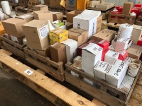 Pallet of spares including hydraulic, fuel and oil filters