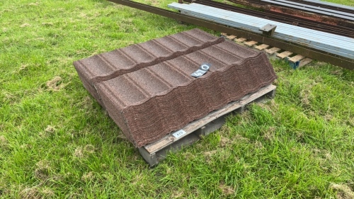 100 x Rustic pantile metal roofing sheets
